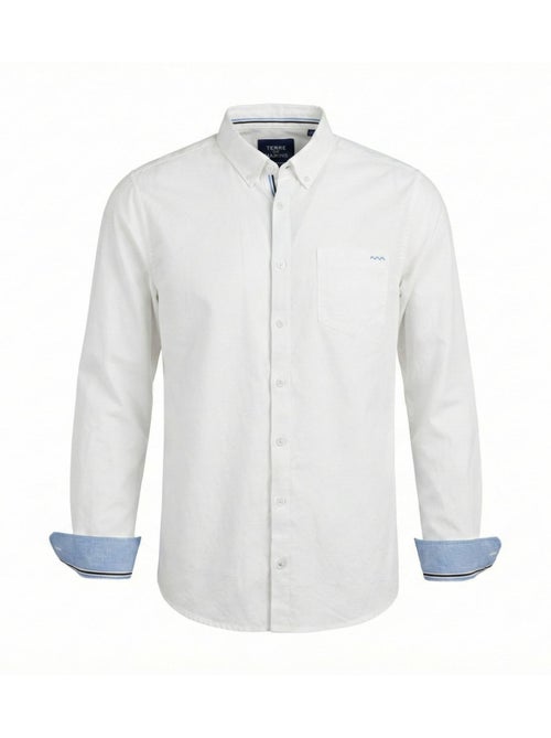 Chemise manches longues 100% coton - Terre de Marins - Kiabi