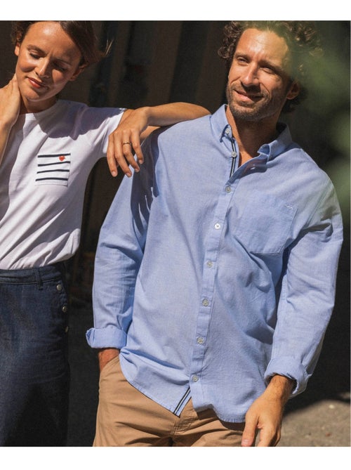 Chemise manches longues 100% coton - Terre de Marins - Kiabi