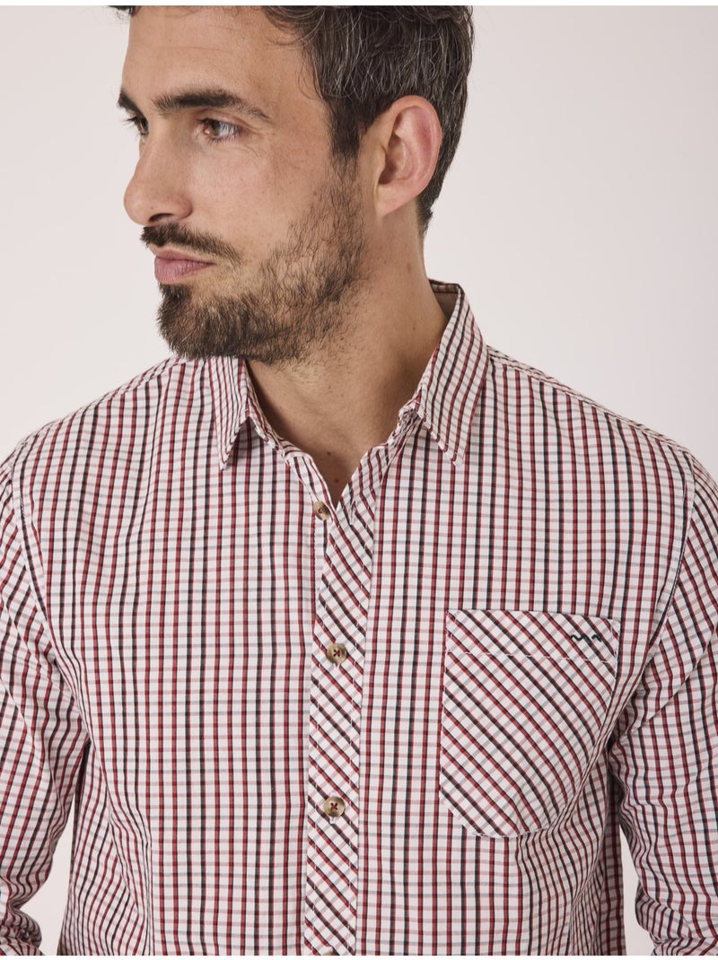 Chemise manches longues 100% coton - Terre de Marins Multicolore - Kiabi