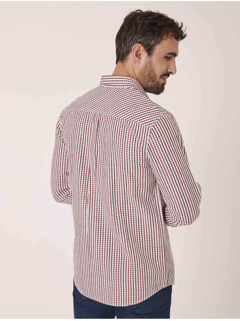 Chemise manches longues 100% coton - Terre de Marins Multicolore - Kiabi