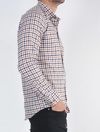 Chemise manches longues à carreaux