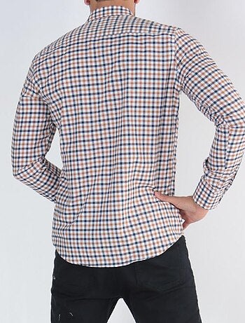 Chemise manches longues à carreaux