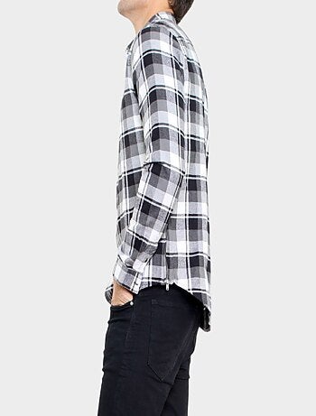 Chemise manches longues à carreaux