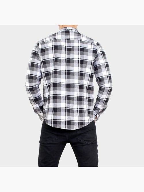 Chemise manches longues à carreaux - Kiabi