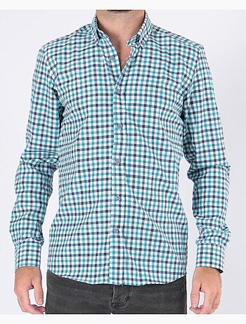 Chemise manches longues à carreaux