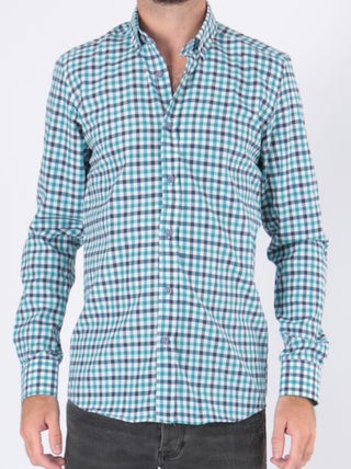 Chemise manches longues à carreaux