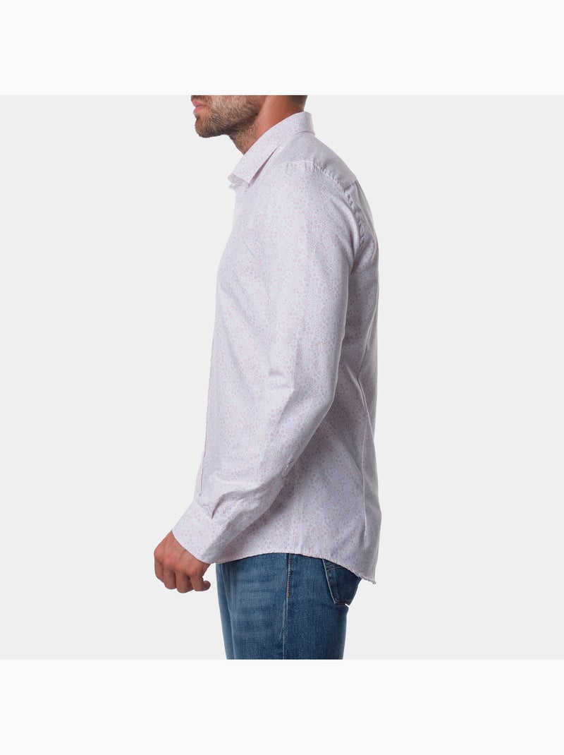 Chemise manches longues à motif Beige - Kiabi