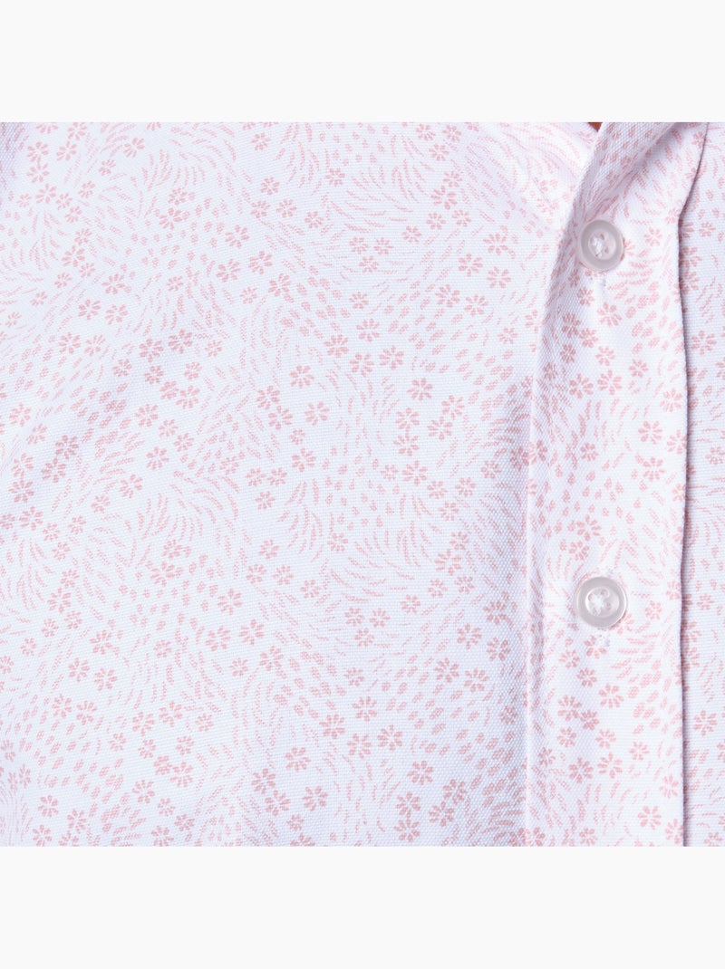 Chemise manches longues à motif Beige - Kiabi