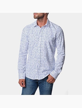 Chemise manches longues à motif