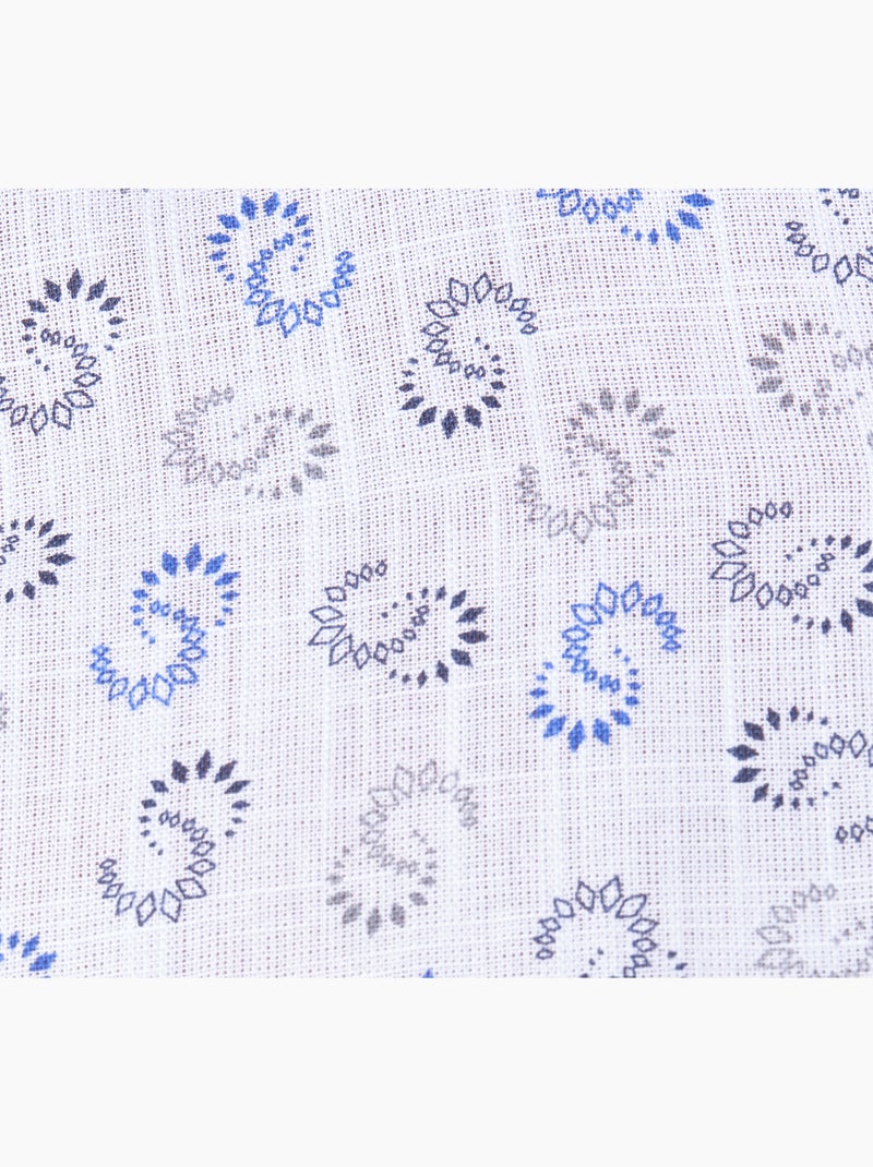 Chemise manches longues à motif Bleu - Kiabi