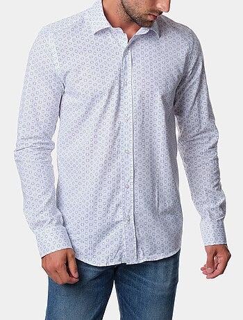 Chemise manches longues à motif