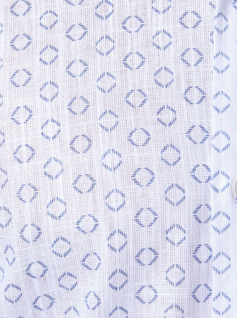 Chemise manches longues à motif Bleu - Kiabi