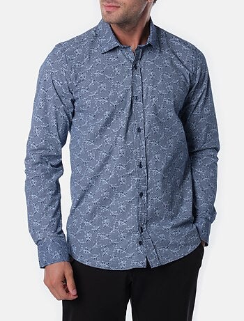 Chemise manches longues à motif