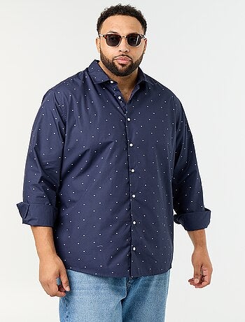 Chemise manches longues à motif
