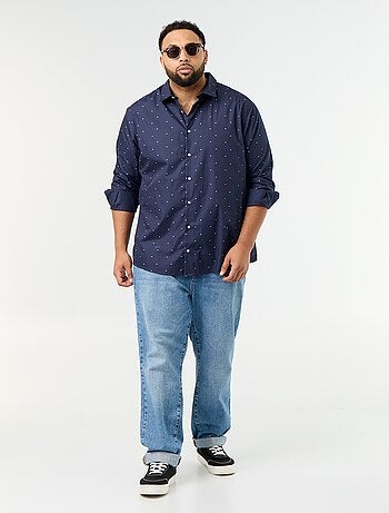 Chemise manches longues à motif