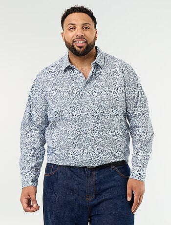 Chemise manches longues à motif