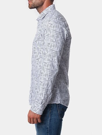 Chemise manches longues à motif