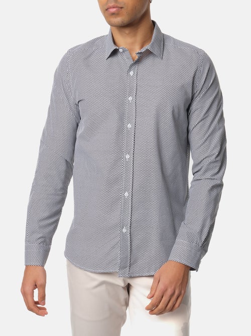 Chemise manches longues à motif - Kiabi