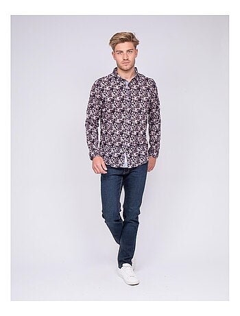 Chemise manches longues à motif DANAEL