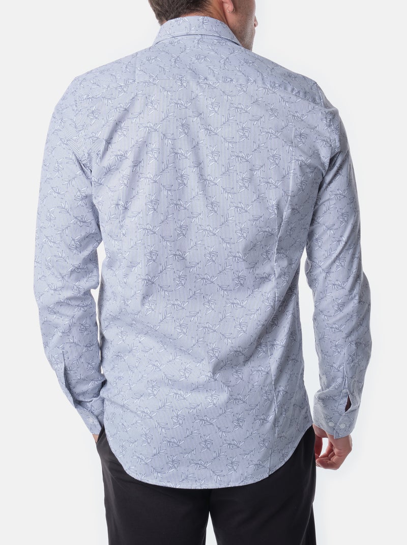 Chemise manches longues à motif Gris - Kiabi