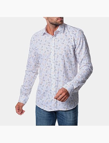 Chemise manches longues à motif