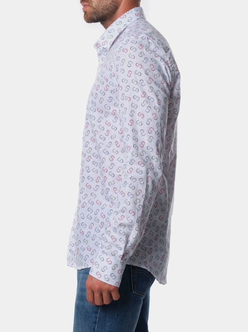 Chemise manches longues à motif Rouge - Kiabi