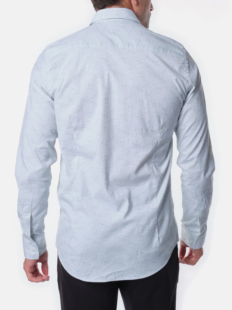 Chemise manches longues à motif Vert - Kiabi