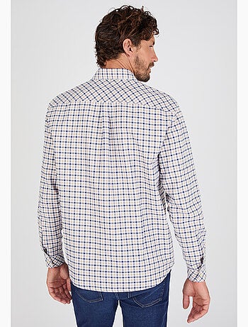 Chemise manches longues à petits carreaux - damart