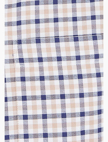 Chemise manches longues à petits carreaux - damart