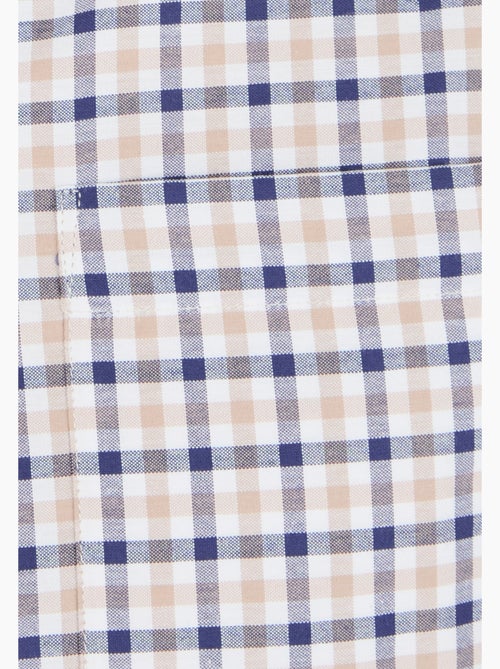 Chemise manches longues à petits carreaux - Damart - Kiabi