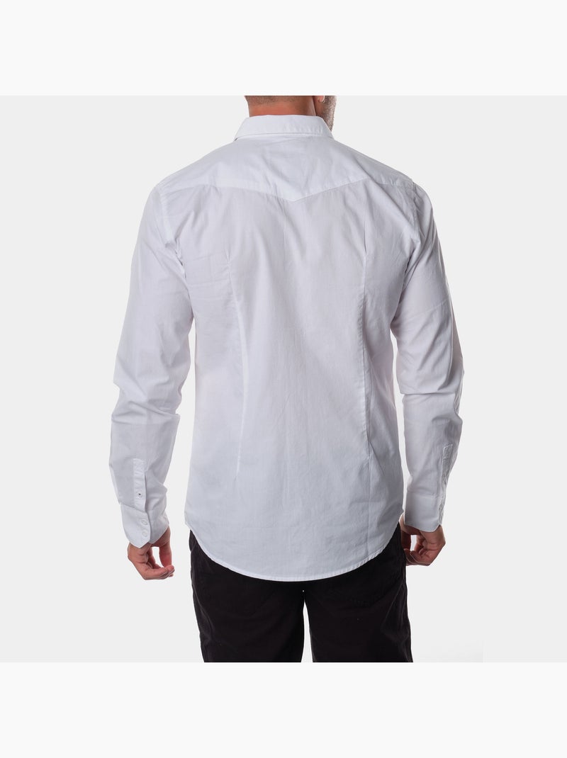 Chemise manches longues Blanc - Kiabi