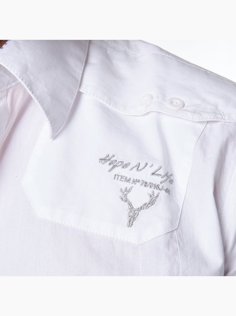 Chemise manches longues Blanc - Kiabi
