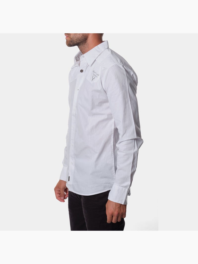 Chemise manches longues Blanc - Kiabi
