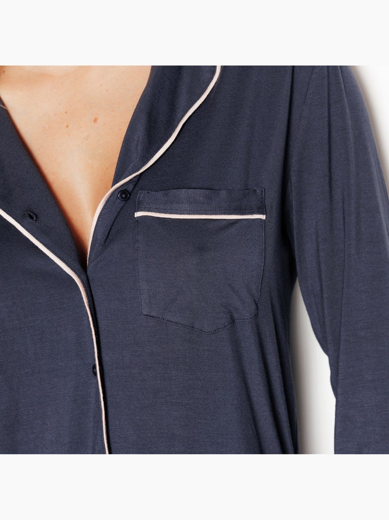 Chemise manches longues camilla - rougegorge lingerie Gris - Kiabi