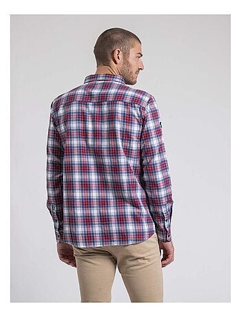 Chemise manches longues carreaux pur coton flanelle TADONOL