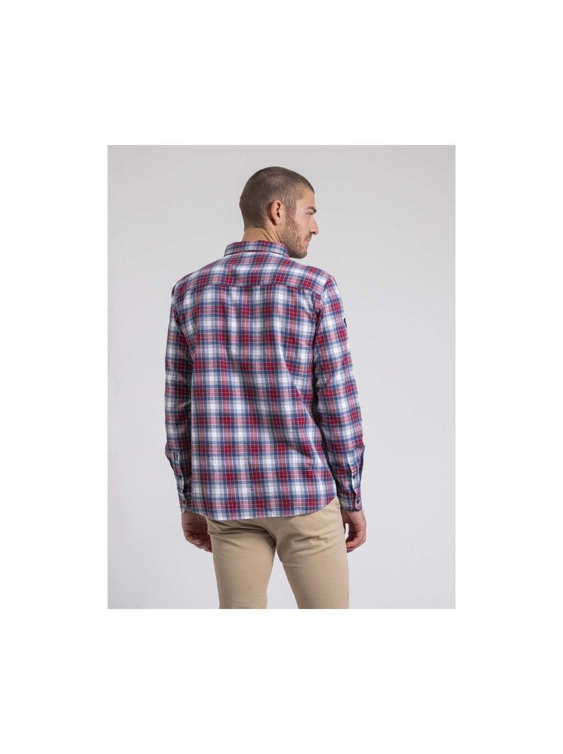 Chemise manches longues carreaux pur coton flanelle TADONOL Rouge - Kiabi