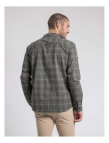 Chemise manches longues carreaux pur coton flanelle TADUMIR