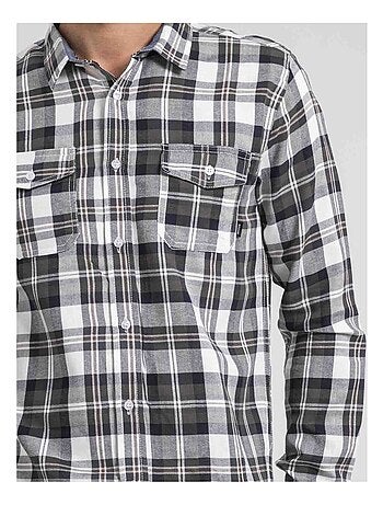 Chemise manches longues carreaux pur coton flanelle TELIMAX