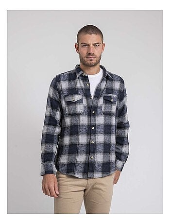 Chemise manches longues carreaux pur coton flanelle TELOROK