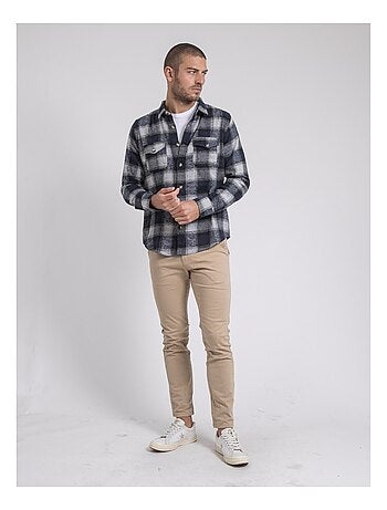 Chemise manches longues carreaux pur coton flanelle TELOROK