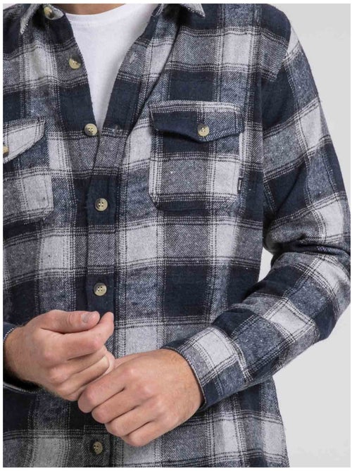 Chemise manches longues carreaux pur coton flanelle TELOROK - Kiabi