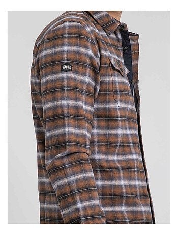 Chemise manches longues carreaux pur coton flanelle TOLTIVIO
