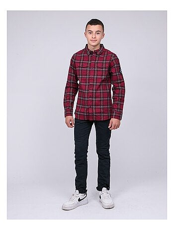 Chemise manches longues carreaux TAMARO garçon