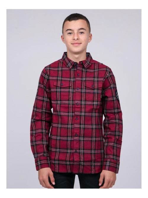 Chemise manches longues carreaux TAMARO garçon - Kiabi