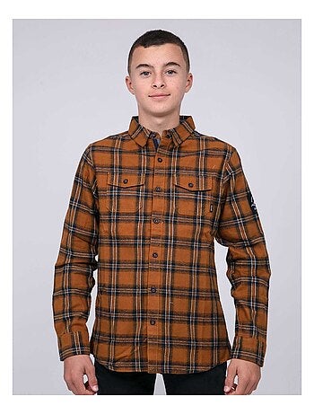 Chemise manches longues carreaux TAMARO garçon