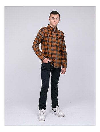 Chemise manches longues carreaux TAMARO garçon