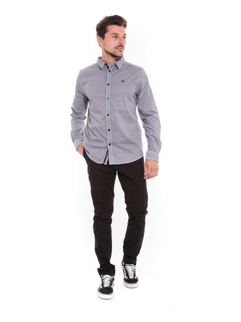 Chemise manches longues carreaux TENOBI Noir - Kiabi