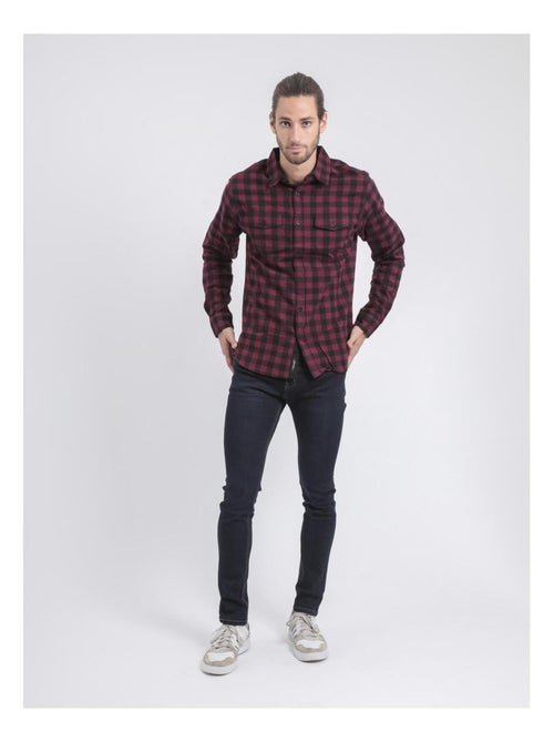 Chemise manches longues carreaux TOMALAX - Kiabi