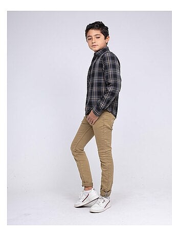 Chemise manches longues carreaux TONKA garçon
