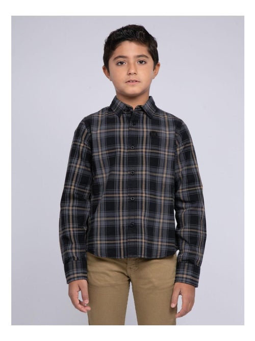 Chemise manches longues carreaux TONKA garçon - Kiabi